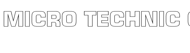 Micro Technic Outline Bold font preview