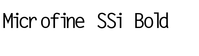 Microfine SSi Bold font preview