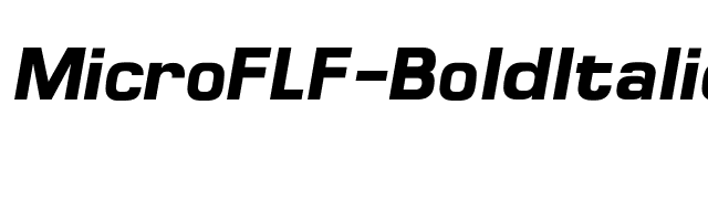 MicroFLF-BoldItalic font preview