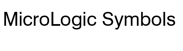 MicroLogic Symbols font preview