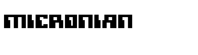 Micronian font preview