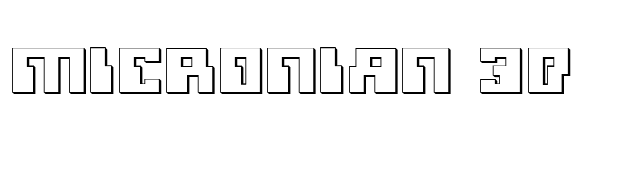 Micronian 3D font preview