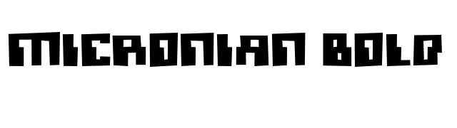 Micronian Bold font preview