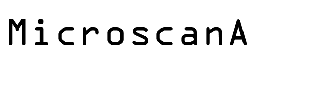 MicroscanA font preview