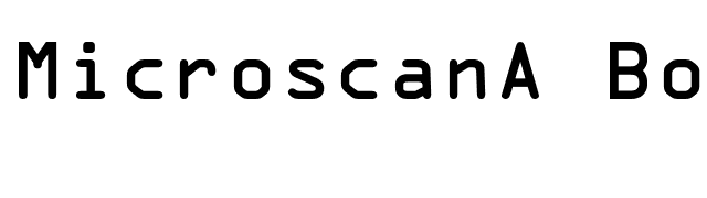 MicroscanA Bold font preview