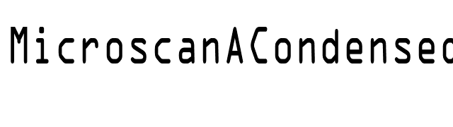 MicroscanACondensed font preview