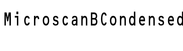 MicroscanBCondensed font preview