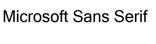 Microsoft Sans Serif font preview