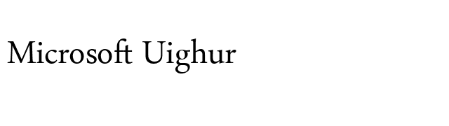 Microsoft Uighur font preview