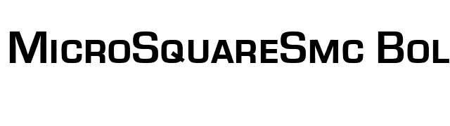 MicroSquareSmc Bold font preview