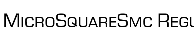 MicroSquareSmc Regular font preview