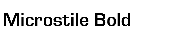 Microstile Bold font preview