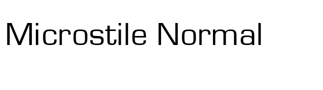 Microstile Normal font preview