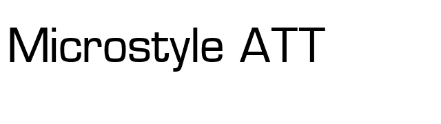 Microstyle ATT font preview