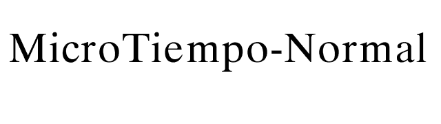 MicroTiempo-Normal font preview