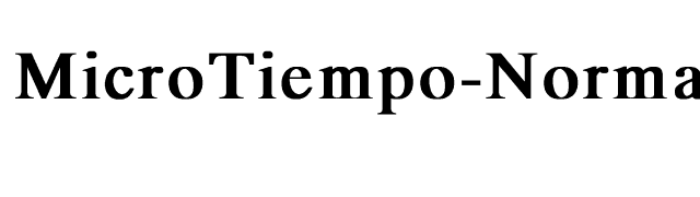 MicroTiempo-Normal Bold font preview