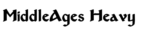 MiddleAges Heavy font preview