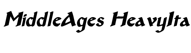 MiddleAges HeavyItalic font preview