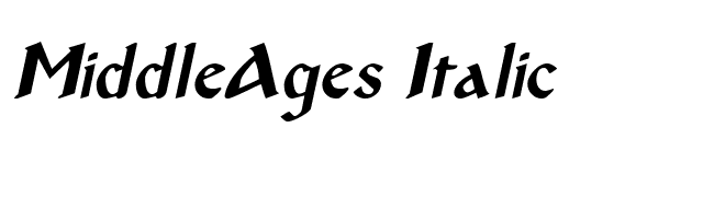 MiddleAges Italic font preview