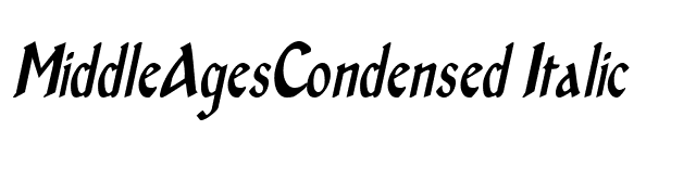 MiddleAgesCondensed Italic font preview