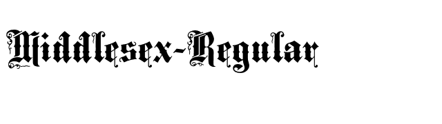 Middlesex-Regular font preview