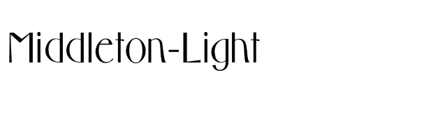 Middleton-Light font preview