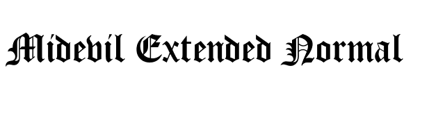 Midevil Extended Normal font preview