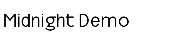 Midnight Demo font preview