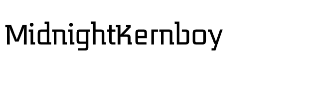 MidnightKernboy font preview