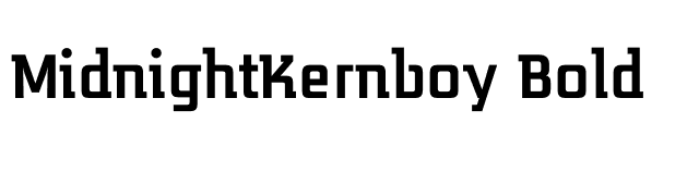 MidnightKernboy Bold font preview