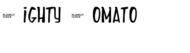 Mighty Tomato font preview