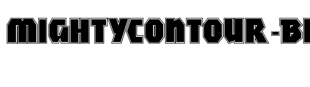 MightyContour-Black font preview