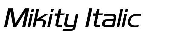 Mikity Italic font preview