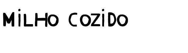 Milho Cozido font preview