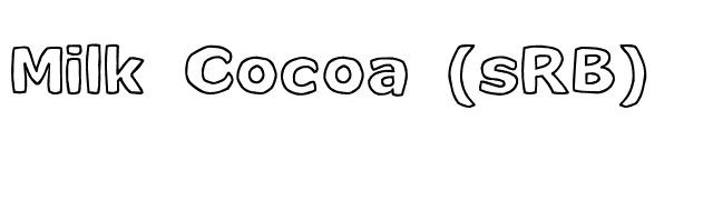 Milk Cocoa (sRB) font preview