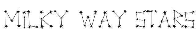 Milky Way Stars font preview