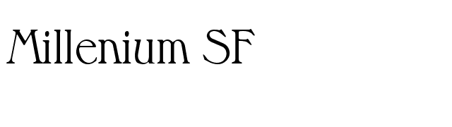 Millenium SF font preview