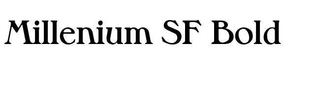 Millenium SF Bold font preview