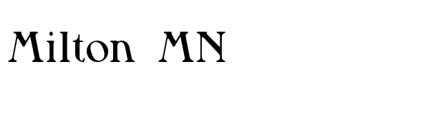 Milton MN font preview