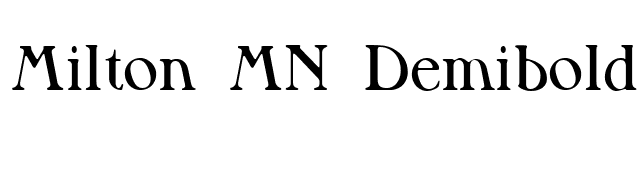 Milton MN Demibold font preview