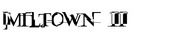 Miltown II font preview