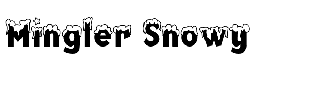 Mingler Snowy font preview