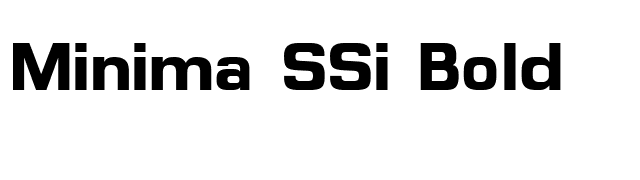 Minima SSi Bold font preview