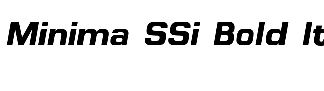 Minima SSi Bold Italic font preview