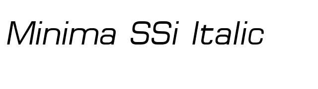 Minima SSi Italic font preview