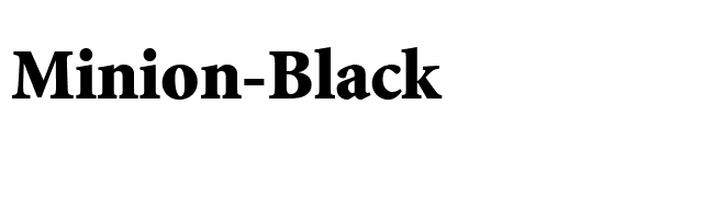 Minion-Black font preview