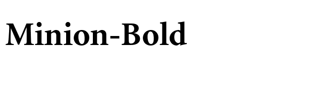 Minion-Bold font preview