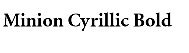 Minion Cyrillic Bold font preview