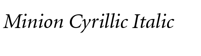 Minion Cyrillic Italic font preview