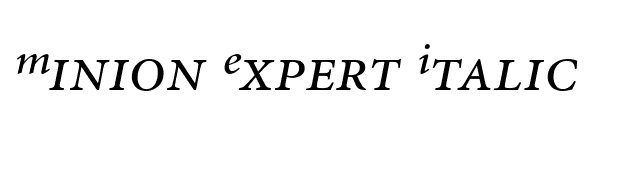 Minion Expert Italic font preview